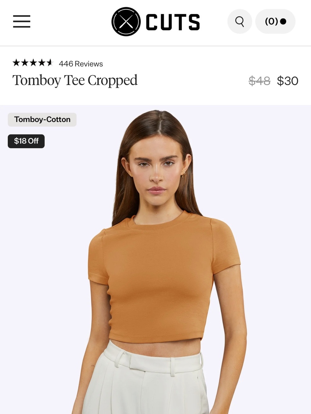 CUTS caramel mustard crop top